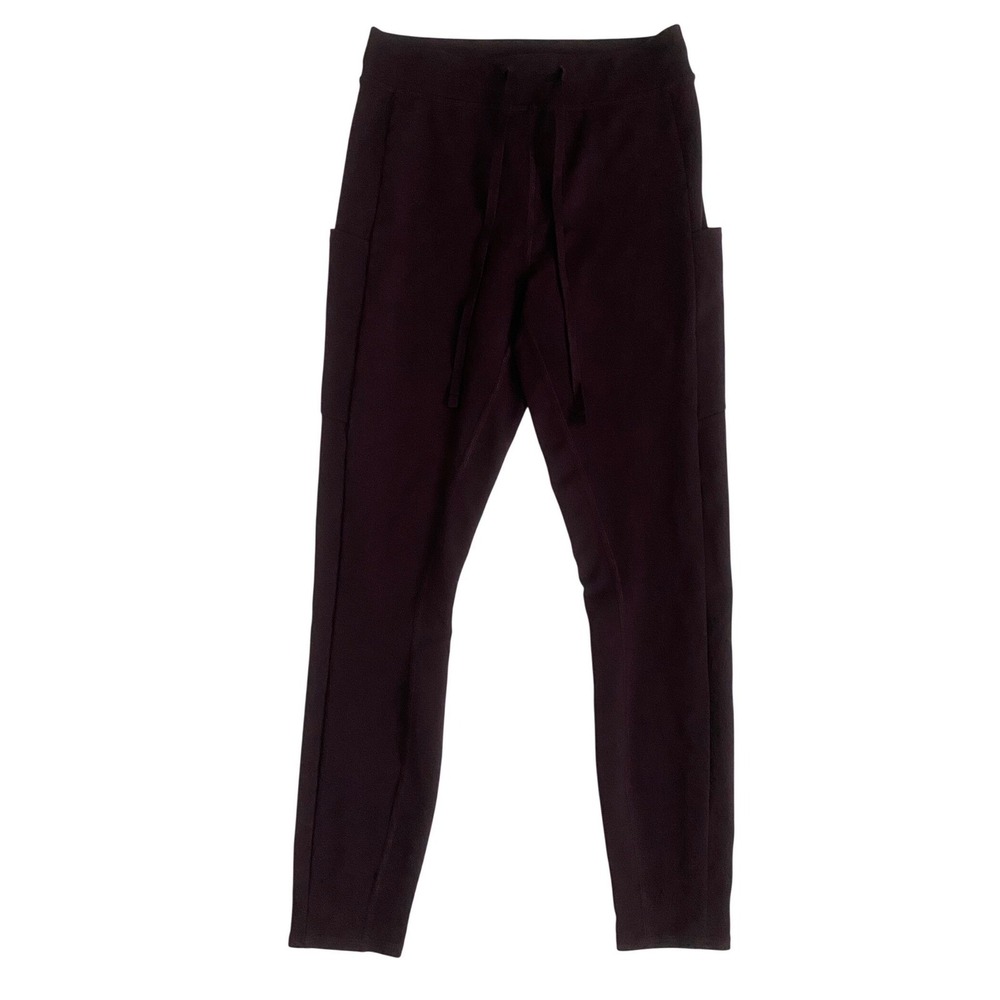 Alo Yoga Women XS‎ Plum Burgundy Cargo Pocket Drawstring Leggings Sweatpants